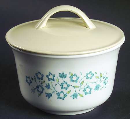 Blue Heather (Corelle) Sugar Bowl & Lid by Corning Corelle