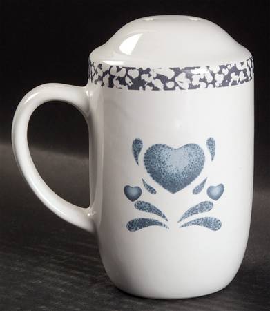 Blue Hearts (Corelle) Stove Top Salt Shaker