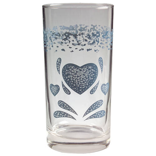 Blue Hearts (Corelle) 14 Oz Glassware Tumbler