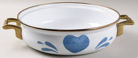 Blue Hearts (Corelle) 3 Quart Metal Covered Casserole, No Lid