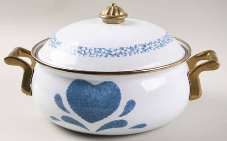 Blue Hearts (Corelle) 2 Quart Metal Covered Casserole