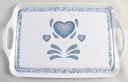 Blue Hearts (Corelle) Handled Melamine Tray