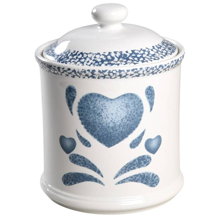 Blue Hearts (Corelle) Extra Large Canister & Lid