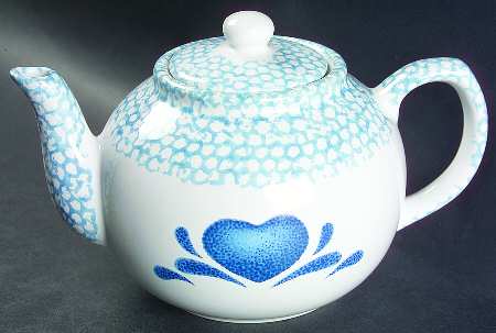 Blue Hearts (Corelle) Teapot & Lid