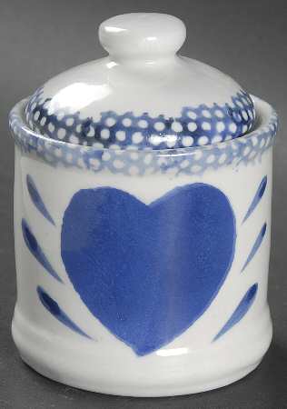 Blue Hearts (Corelle) Condiment Jar & Lid