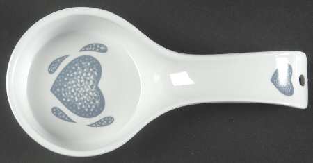 Blue Hearts (Corelle) Melamine Spoon Rest (Holds 1 Spoon)