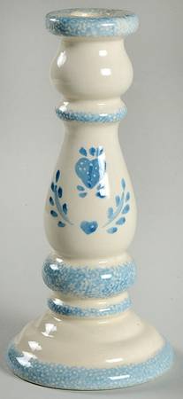 Blue Hearts (Corelle) 7" Candlestick