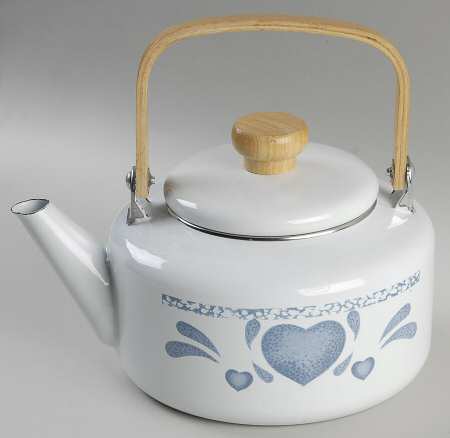 Blue Hearts (Corelle) Metal Kettle & Lid