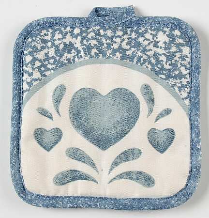 Blue Hearts (Corelle) Cloth Potholder