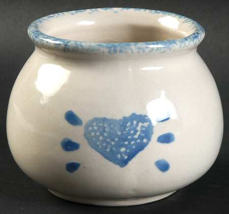 Blue Hearts (Corelle) Sugar Bowl No Lid