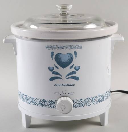 Blue Hearts (Corelle) Crock Pot with Lid & Insert
