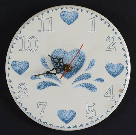 Blue Hearts (Corelle) Hanging Wall Clock