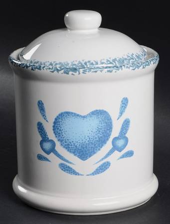 Blue Hearts (Corelle) Large Canister & Lid