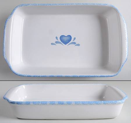 Blue Hearts (Corelle) 15" Rectangular Baker