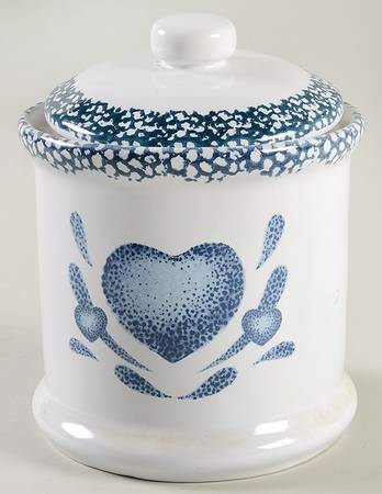 Blue Hearts (Corelle) Large Canister & Lid