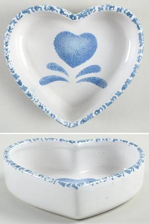 Blue Hearts (Corelle) Heart Shaped Dish