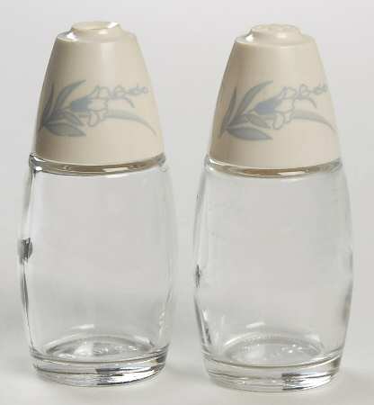 Blue Lily (Corelle) Glassware Salt and Pepper Set
