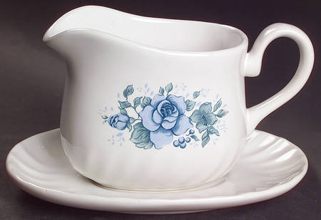 Blue Velvet (Corelle) Gravy Boat & Underplate