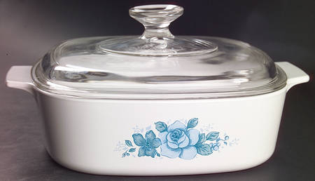 Blue Velvet (Corelle) 2 Quart Square Casserole with Lid