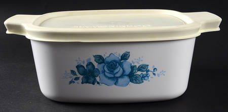 Blue Velvet (Corelle) 1.5 Quart Square Casserole with Lid