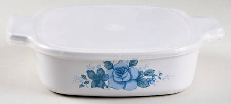 Blue Velvet (Corelle) 1 Qt Square Casserole w/Glass or Plastic Lid