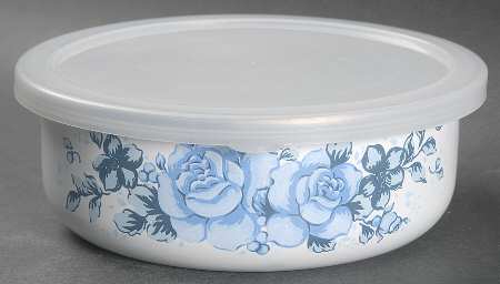 Blue Velvet (Corelle) 6" Metal Bowl W/Plastic Lid