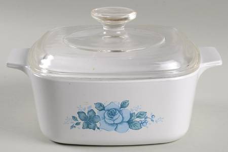 Blue Velvet (Corelle) 1.5 Quart Square Casserole with Lid