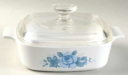 Blue Velvet (Corelle) 1 Quart Square Casserole with Lid