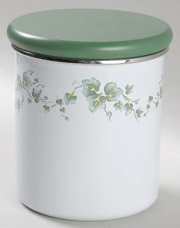 Callaway (Corelle) Small Metal Canister & Wood Lid