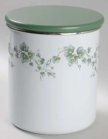 Callaway (Corelle) Large Metal Canister & Wood Lid