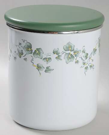 Callaway (Corelle) Medium Metal Canister & Wood Lid