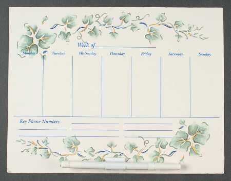 Callaway (Corelle) Weekly Planner Magnet