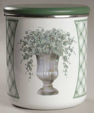 Callaway (Corelle) Medium Metal Canister & Wood Lid
