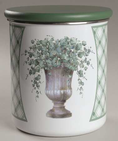 Callaway (Corelle) Large Metal Canister & Wood Lid