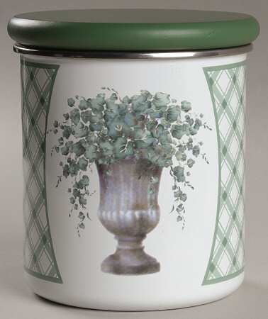 Callaway (Corelle) Small Metal Canister & Wood Lid
