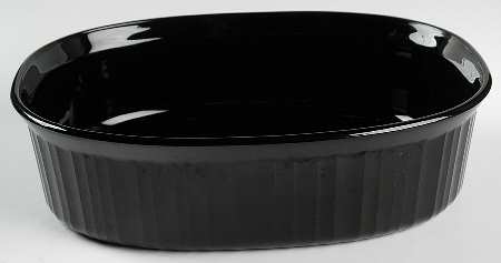 Classic Black 2.5 Quart Oval Covered Casserole No Lid