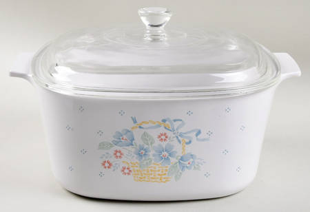 Country Cornflower 3 Quart Square Casserole with Lid