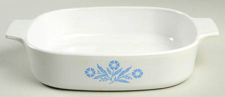 Cornflower Blue 1.5 Quart Square Casserole No Lid