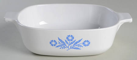 Cornflower Blue 1 Quart Square Casserole No Lid
