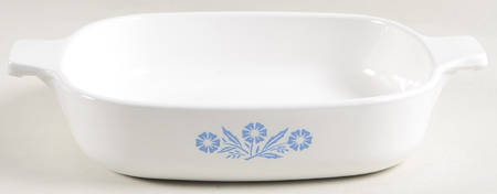 Cornflower Blue .75 Quart Square Casserole No Lid