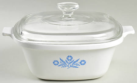 Cornflower Blue Double Boiler & Insert w/Glass Lid