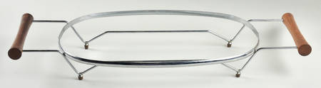 Cornflower Blue 16" Oval Roaster, Metal Holder Only