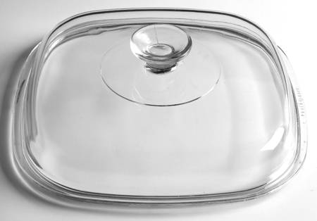 Cornflower Blue Glass Lid for 5 Quart Square Casserole
