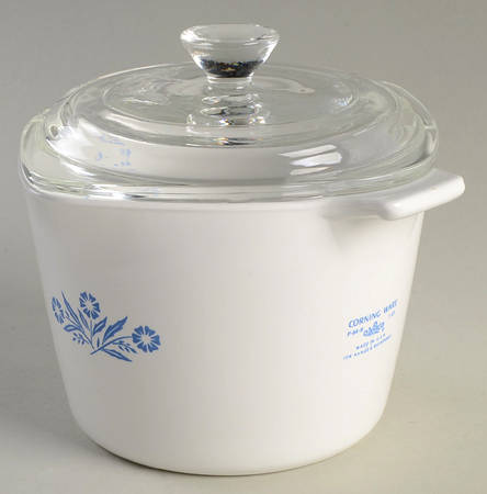 Cornflower Blue 1 Qt Sauce Maker & Glass Lid