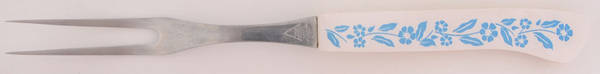 Cornflower Blue Fork-Carving/Stainless Prongs