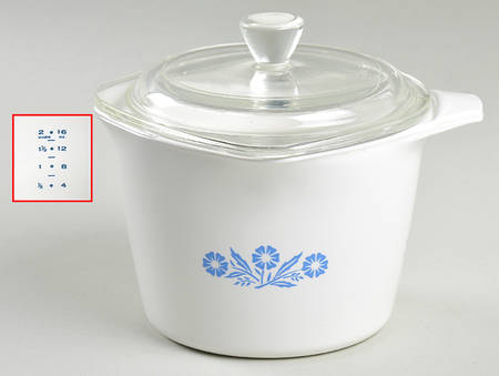 Cornflower Blue 1 Pt Sauce Maker & Glass Lid