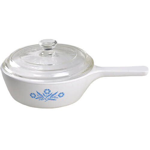 Cornflower Blue 1 Pint Menuette Pan with Lid by Corning Corelle