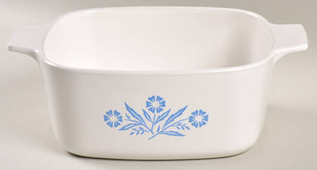 Cornflower Blue 1.5 Quart Square Casserole No Lid