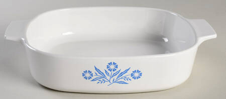 Cornflower Blue 1.5 Quart Square Casserole No Lid