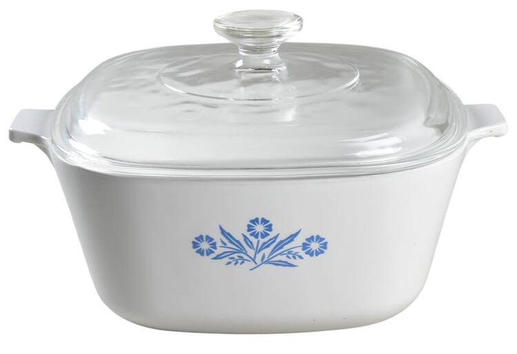 Cornflower Blue 2.5 Quart Square Casserole with Lid